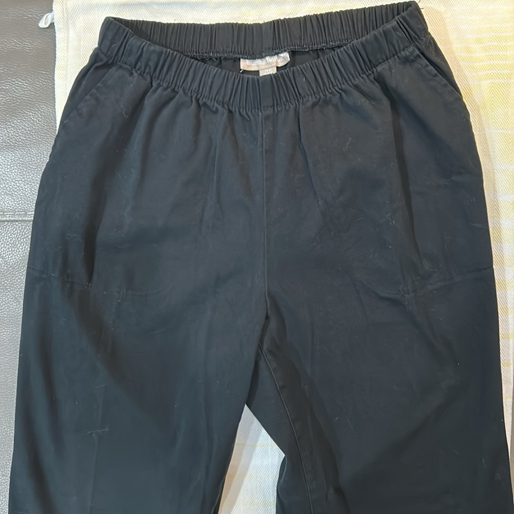 Woman Within Black Elastic Waist Pants, SET OF 2. GUC. - Picture 3 of 5